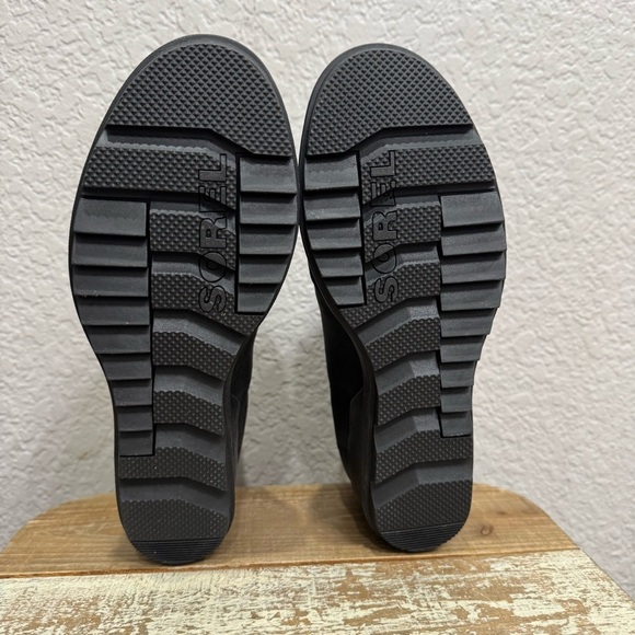 NEW Sorel Evie ll Black Leather Waterproof Ankle Boots Size 9.5 - Picture 8 of 11